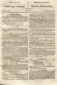 Amtsblatt zur Lemberger Zeitung = Dziennik Urzędowy do Gazety Lwowskiej. 1850, nr 97