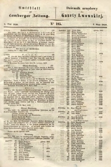 Amtsblatt zur Lemberger Zeitung = Dziennik Urzędowy do Gazety Lwowskiej. 1850, nr 105