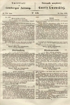 Amtsblatt zur Lemberger Zeitung = Dziennik Urzędowy do Gazety Lwowskiej. 1850, nr 110