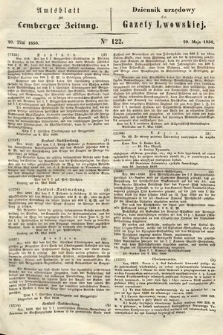 Amtsblatt zur Lemberger Zeitung = Dziennik Urzędowy do Gazety Lwowskiej. 1850, nr 122