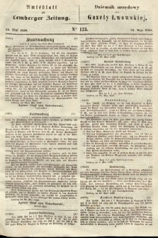 Amtsblatt zur Lemberger Zeitung = Dziennik Urzędowy do Gazety Lwowskiej. 1850, nr 123