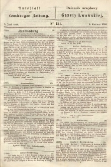 Amtsblatt zur Lemberger Zeitung = Dziennik Urzędowy do Gazety Lwowskiej. 1850, nr 124