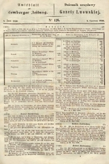 Amtsblatt zur Lemberger Zeitung = Dziennik Urzędowy do Gazety Lwowskiej. 1850, nr 126