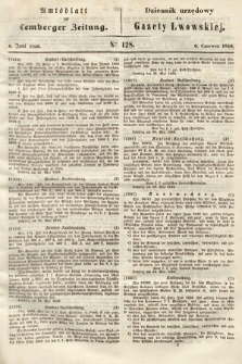 Amtsblatt zur Lemberger Zeitung = Dziennik Urzędowy do Gazety Lwowskiej. 1850, nr 128