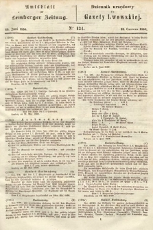 Amtsblatt zur Lemberger Zeitung = Dziennik Urzędowy do Gazety Lwowskiej. 1850, nr 134