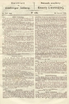 Amtsblatt zur Lemberger Zeitung = Dziennik Urzędowy do Gazety Lwowskiej. 1850, nr 139