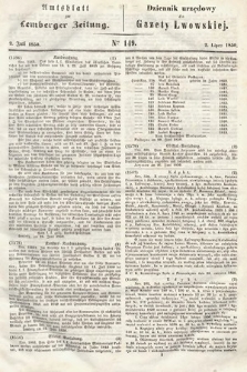 Amtsblatt zur Lemberger Zeitung = Dziennik Urzędowy do Gazety Lwowskiej. 1850, nr 149