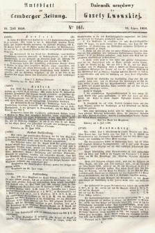 Amtsblatt zur Lemberger Zeitung = Dziennik Urzędowy do Gazety Lwowskiej. 1850, nr 161
