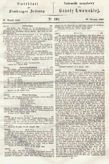 Amtsblatt zur Lemberger Zeitung = Dziennik Urzędowy do Gazety Lwowskiej. 1850, nr 198