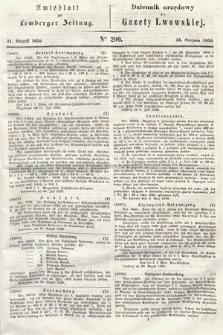 Amtsblatt zur Lemberger Zeitung = Dziennik Urzędowy do Gazety Lwowskiej. 1850, nr 200