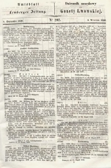 Amtsblatt zur Lemberger Zeitung = Dziennik Urzędowy do Gazety Lwowskiej. 1850, nr 202