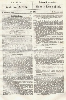 Amtsblatt zur Lemberger Zeitung = Dziennik Urzędowy do Gazety Lwowskiej. 1850, nr 206