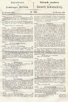 Amtsblatt zur Lemberger Zeitung = Dziennik Urzędowy do Gazety Lwowskiej. 1850, nr 208