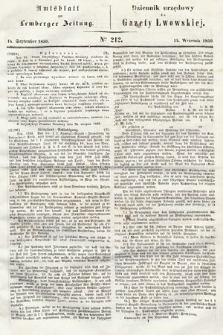 Amtsblatt zur Lemberger Zeitung = Dziennik Urzędowy do Gazety Lwowskiej. 1850, nr 212