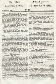Amtsblatt zur Lemberger Zeitung = Dziennik Urzędowy do Gazety Lwowskiej. 1850, nr 223