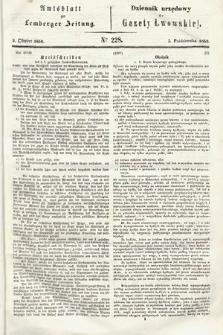 Amtsblatt zur Lemberger Zeitung = Dziennik Urzędowy do Gazety Lwowskiej. 1850, nr 228