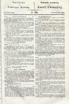 Amtsblatt zur Lemberger Zeitung = Dziennik Urzędowy do Gazety Lwowskiej. 1850, nr 239