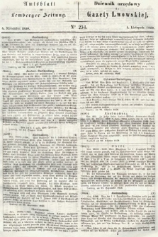 Amtsblatt zur Lemberger Zeitung = Dziennik Urzędowy do Gazety Lwowskiej. 1850, nr 254