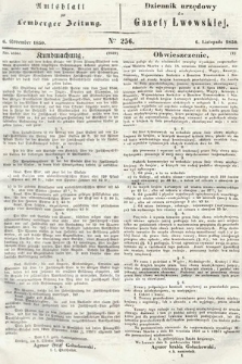 Amtsblatt zur Lemberger Zeitung = Dziennik Urzędowy do Gazety Lwowskiej. 1850, nr 256