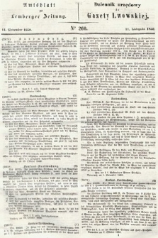 Amtsblatt zur Lemberger Zeitung = Dziennik Urzędowy do Gazety Lwowskiej. 1850, nr 260
