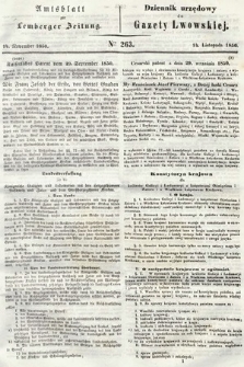 Amtsblatt zur Lemberger Zeitung = Dziennik Urzędowy do Gazety Lwowskiej. 1850, nr 263