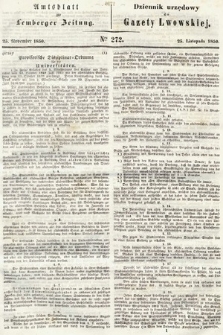 Amtsblatt zur Lemberger Zeitung = Dziennik Urzędowy do Gazety Lwowskiej. 1850, nr 272