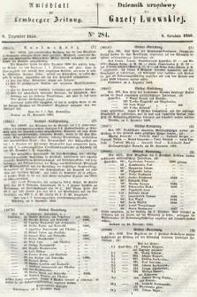 Amtsblatt zur Lemberger Zeitung = Dziennik Urzędowy do Gazety Lwowskiej. 1850, nr 284