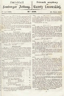 Amtsblatt zur Lemberger Zeitung = Dziennik Urzędowy do Gazety Lwowskiej. 1861, nr 160
