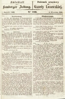 Amtsblatt zur Lemberger Zeitung = Dziennik Urzędowy do Gazety Lwowskiej. 1861, nr 206