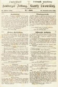 Amtsblatt zur Lemberger Zeitung = Dziennik Urzędowy do Gazety Lwowskiej. 1861, nr 248