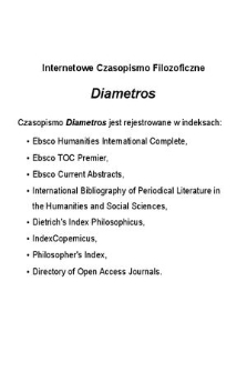 Diametros : internetowe czasopismo filozoficzne