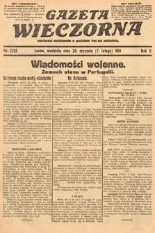 Gazeta Wieczorna. 1915, nr 2210