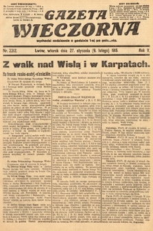 Gazeta Wieczorna. 1915, nr 2212