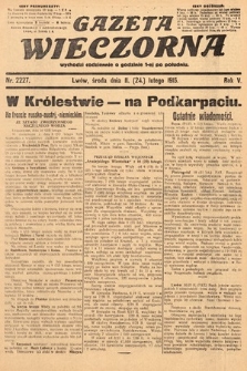 Gazeta Wieczorna. 1915, nr 2227