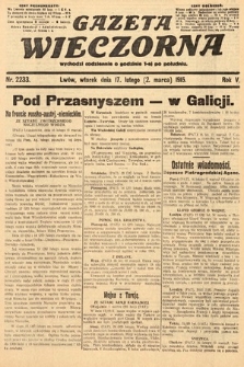 Gazeta Wieczorna. 1915, nr 2233