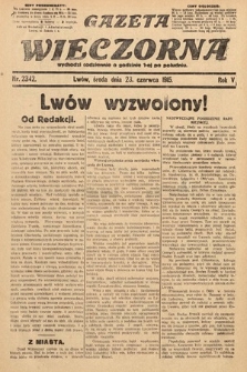 Gazeta Wieczorna. 1915, nr 2342