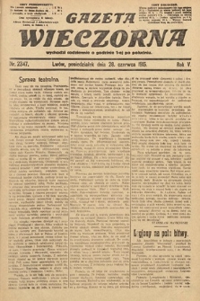 Gazeta Wieczorna. 1915, nr 2347