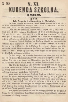 Kurenda Szkolna. 1862, kurenda 10, 11