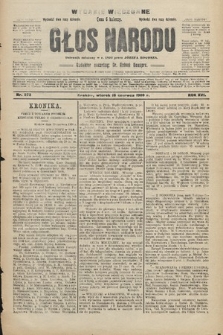 Głos Narodu : dziennik polityczny, założony w r. 1893 przez Józefa Rogosza (wydanie wieczorne). 1908, nr 273