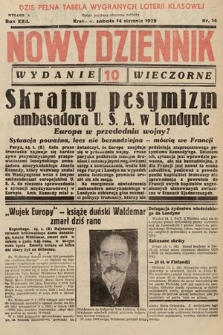 Nowy Dziennik (wydanie wieczorne). 1939, nr 14