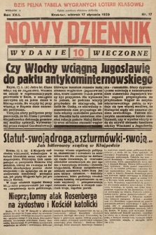 Nowy Dziennik (wydanie wieczorne). 1939, nr 17
