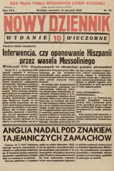 Nowy Dziennik (wydanie wieczorne). 1939, nr 19