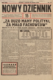 Nowy Dziennik. 1939, nr 47