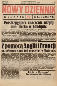 Nowy Dziennik (wydanie wieczorne). 1939, nr 67