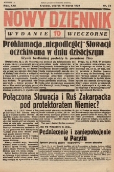 Nowy Dziennik (wydanie wieczorne). 1939, nr 73