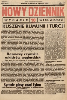 Nowy Dziennik (wydanie wieczorne). 1939, nr 107
