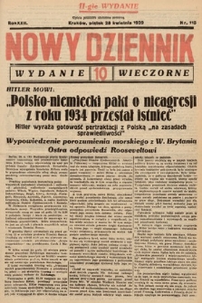 Nowy Dziennik (wydanie wieczorne). 1939, nr 115