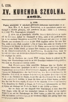 Kurenda Szkolna. 1863, kurenda 15
