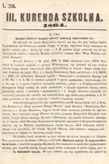 Kurenda Szkolna. 1864, kurenda 3