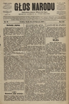 Głos Narodu : dziennik polityczny, założony w r. 1893 przez Józefa Rogosza (wydanie poranne). 1905, nr 18